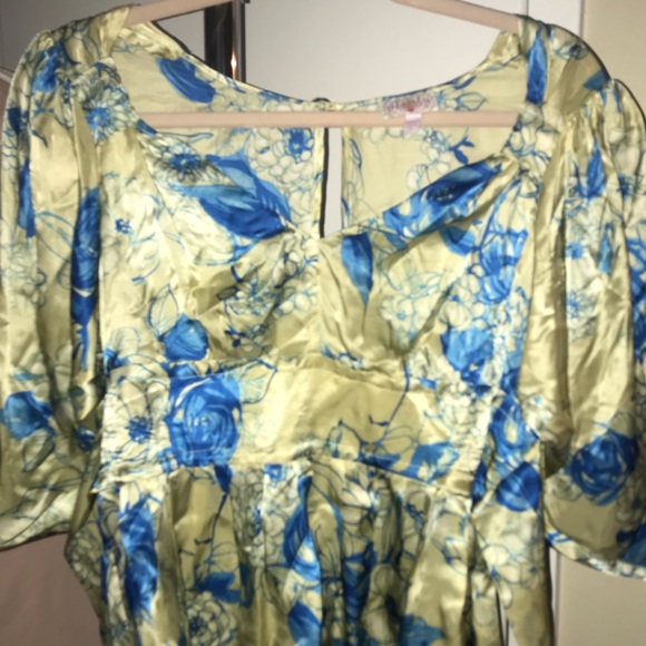 Tracy Reese - Silk Empire waist wrap top Size 12 - Picture 1 of 3